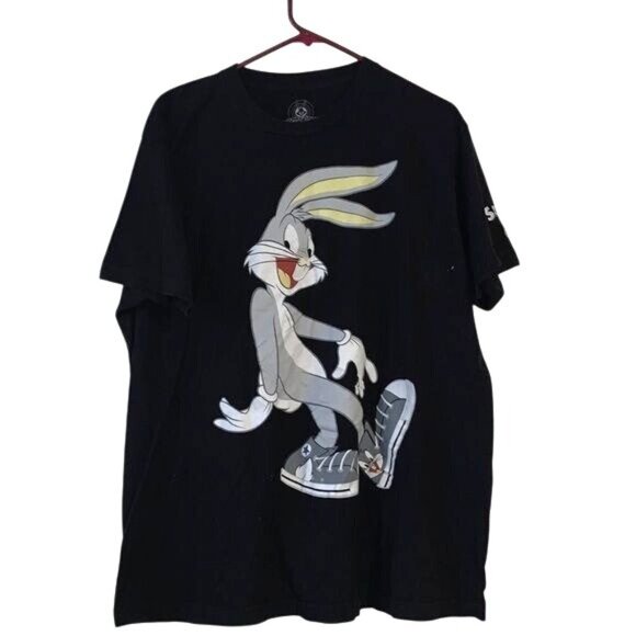Looney Tunes Bugs Bunny Black Graphic Tee XL - Picture 1 of 6